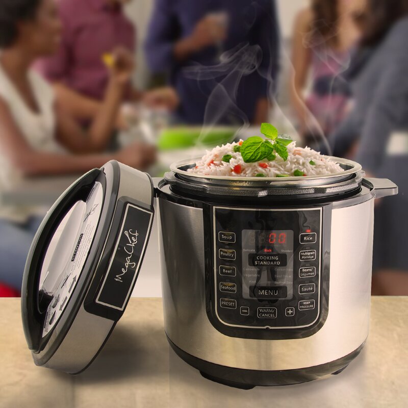 2024 Mega chef pressure cooker, 8 quart